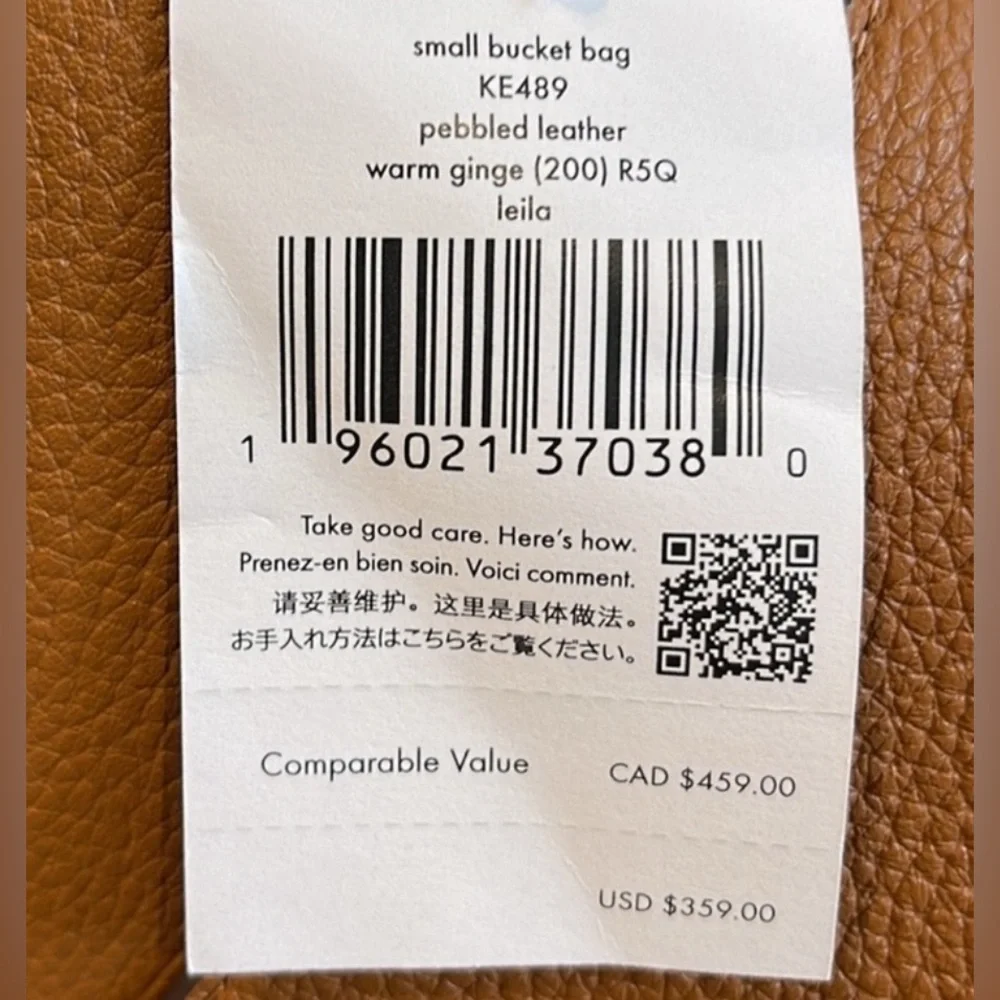 KATE SPADE ♠️ New York 🤎Leila🤎LEATHER CONVERTIBLE SMALL BUCKET BAG 🌟EUC🌟 - Picture 15 of 17